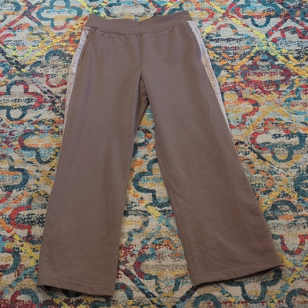 Athleta Retroplush Velvet Wide Leg Pants Medium Fleece Lined